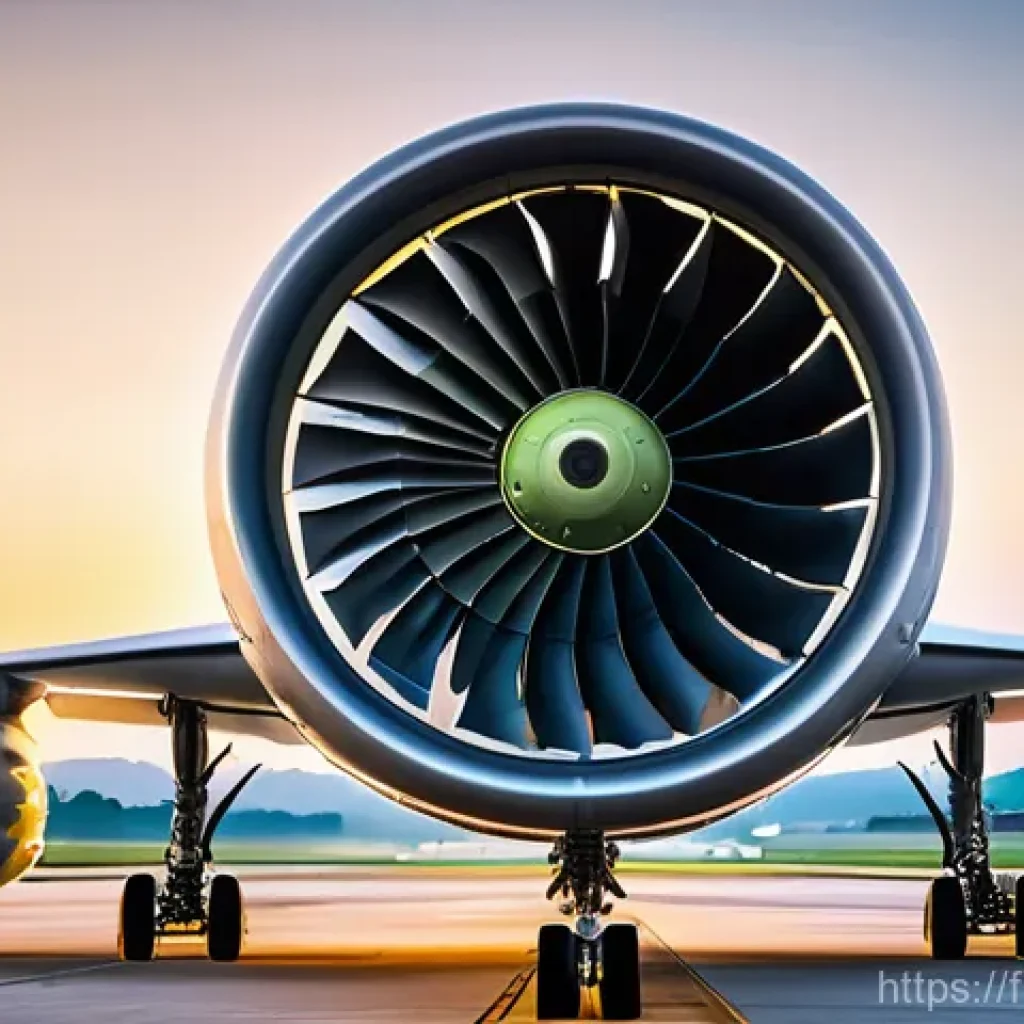 항공기 엔진 설계 - **Prompt:** A state-of-the-art CFM International RISE "open fan" aircraft engine, featuring massive,...