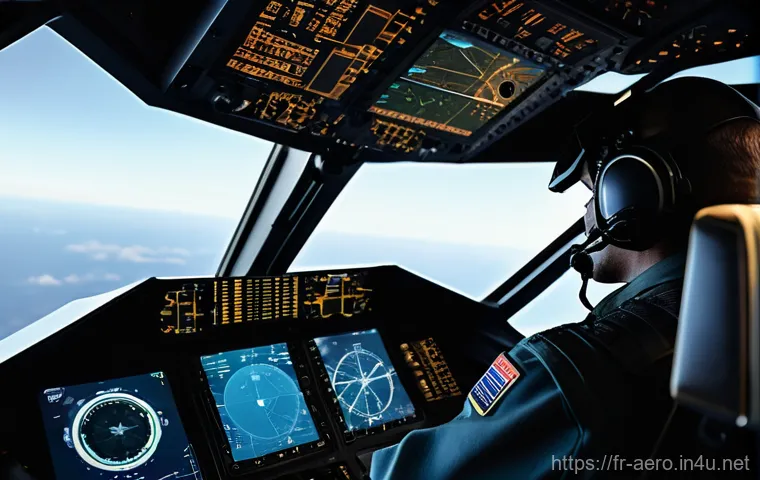 미래 전투기 기술 - Image Prompt 1: Augmented Pilot in a Next-Generation Cockpit**